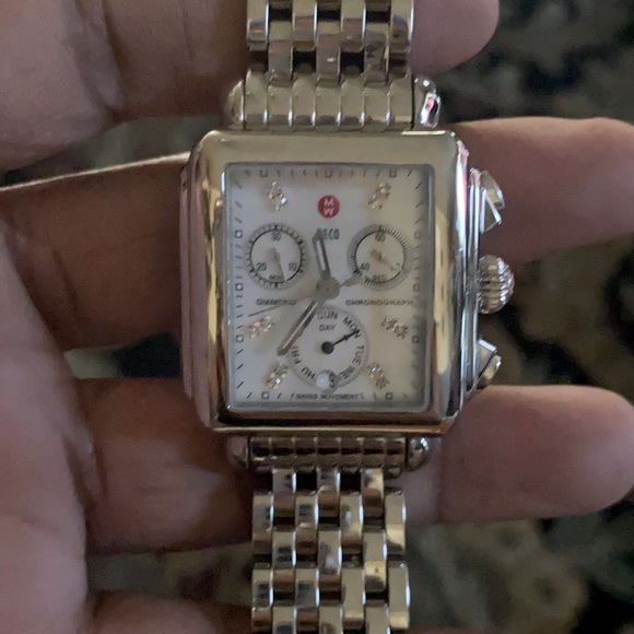 barley worn Michelle stainless steel watch. It fits a small arm no extra links - Picture 1 of 11